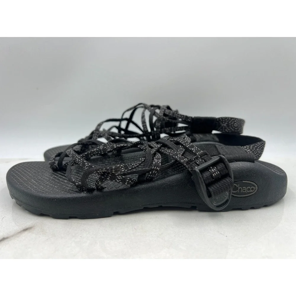 Chaco Sandals Women Sz 9 Classic ZX3 Sport Toe Loop Triple Strap Slingback Black